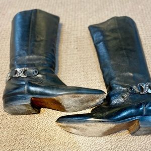 VINTAGE VeRO Cuoio Black Amazing Leather Boots 9M